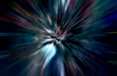 Hızlanma hareketi, ışık ve çizgiler koyu arkaplan üzerinde hızla hareket ediyor