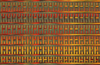 Geometrik fayanslı rengarenk deseni ve güzel renkleri olan soyut tasarım. 