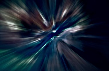 Hızlanma hareketi, ışık ve çizgiler koyu arkaplan üzerinde hızla hareket ediyor