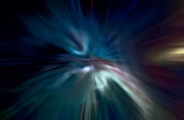 Hızlanma hareketi var. Işık ve çizgiler koyu arkaplanda hızla hareket ediyor