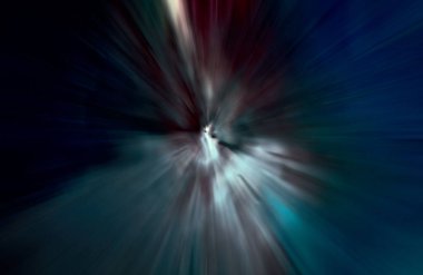 Hızlanma hareketi var. Işık ve çizgiler koyu arkaplanda hızla hareket ediyor