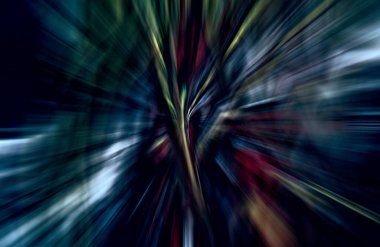 Hızlanma hareketi, ışık ve çizgiler koyu arkaplan üzerinde hızla hareket ediyor