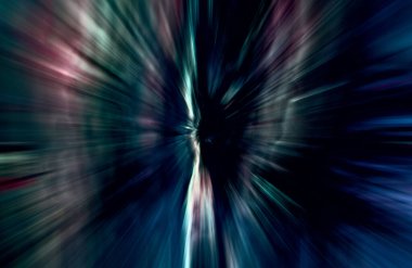 Hızlanma hareketi, ışık ve çizgiler koyu arkaplan üzerinde hızla hareket ediyor