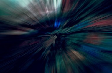 Hızlanma hareketi, ışık ve çizgiler koyu arkaplan üzerinde hızla hareket ediyor