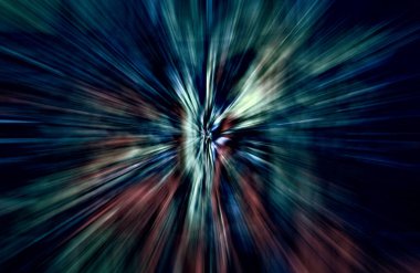 Hızlanma hareketi, ışık ve çizgiler koyu arkaplan üzerinde hızla hareket ediyor