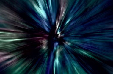 Hızlanma hareketi, ışık ve çizgiler koyu arkaplan üzerinde hızla hareket ediyor