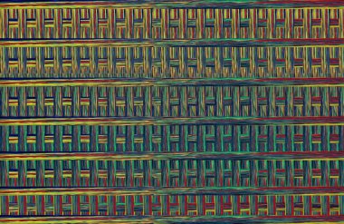 Geometrik fayanslı rengarenk deseni ve güzel renkleri olan soyut tasarım. 