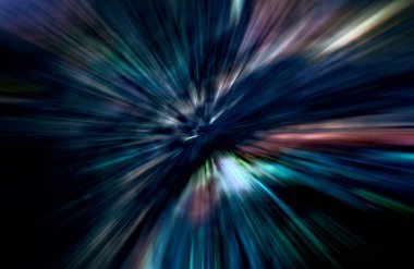 Hızlanma hareketi, ışık ve çizgiler koyu arkaplan üzerinde hızla hareket ediyor