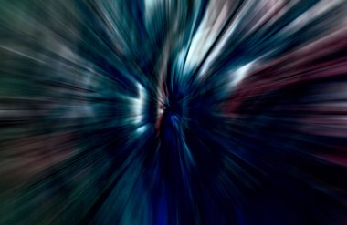 Hızlanma hareketi, ışık ve çizgiler koyu arkaplan üzerinde hızla hareket ediyor