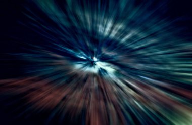 Hızlanma hareketi, ışık ve çizgiler koyu arkaplan üzerinde hızla hareket ediyor