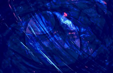 Soyut Mavi duvar kağıdı kapağı, hareket halindeki desen çizgileri, boşluğu kopyala 