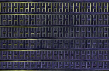 Geometrik fayanslı rengarenk deseni ve güzel renkleri olan soyut tasarım. 