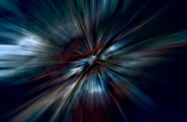 Hızlanma hareketi, ışık ve çizgiler koyu arkaplan üzerinde hızla hareket ediyor