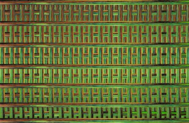 Geometrik fayanslı rengarenk deseni ve güzel renkleri olan soyut tasarım. 