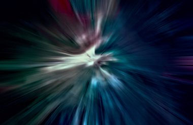 Hızlanma hareketi, ışık ve çizgiler koyu arkaplan üzerinde hızla hareket ediyor