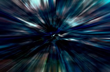 Hızlanma hareketi, ışık ve çizgiler koyu arkaplan üzerinde hızla hareket ediyor