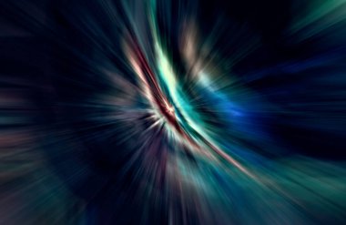 Hızlanma hareketi, ışık ve çizgiler koyu arkaplan üzerinde hızla hareket ediyor