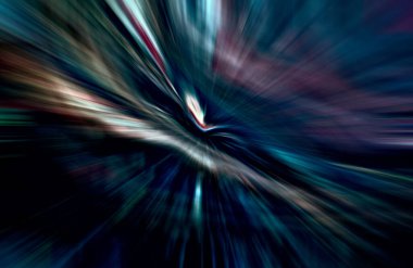 Hızlanma hareketi, ışık ve çizgiler koyu arkaplan üzerinde hızla hareket ediyor