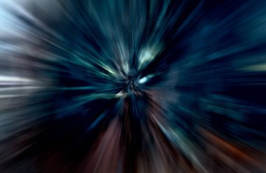 Hızlanma hareketi, ışık ve çizgiler koyu arkaplan üzerinde hızla hareket ediyor