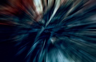 Hızlanma hareketi var. Işık ve çizgiler koyu arkaplanda hızla hareket ediyor