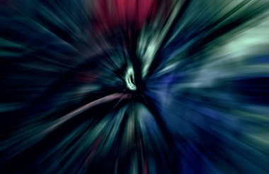 Hızlanma hareketi var. Işık ve çizgiler koyu arkaplanda hızla hareket ediyor