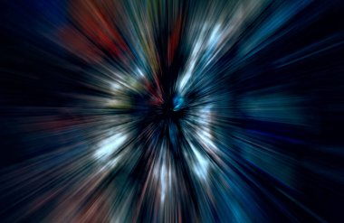 Hızlanma hareketi, ışık ve çizgiler koyu arkaplan üzerinde hızla hareket ediyor