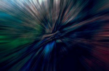 Hızlanma hareketi, ışık ve çizgiler koyu arkaplan üzerinde hızla hareket ediyor