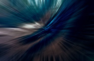 Hızlanma hareketi var. Işık ve çizgiler koyu arkaplanda hızla hareket ediyor