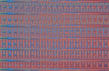 Geometrik fayanslı rengarenk deseni ve güzel renkleri olan soyut tasarım. 