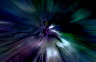 Hızlanma hareketi var. Işık ve çizgiler koyu arkaplanda hızla hareket ediyor