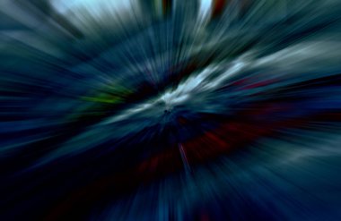 Hızlanma hareketi var. Işık ve çizgiler koyu arkaplanda hızla hareket ediyor