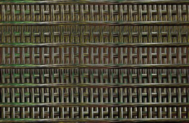 Geometrik fayanslı rengarenk deseni ve güzel renkleri olan soyut tasarım. 