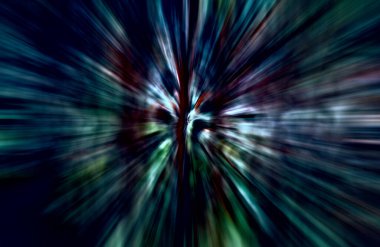 Hızlanma hareketi, ışık ve çizgiler koyu arkaplan üzerinde hızla hareket ediyor