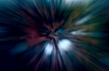 Hızlanma hareketi, ışık ve çizgiler koyu arkaplan üzerinde hızla hareket ediyor