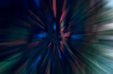 Hızlanma hareketi, ışık ve çizgiler koyu arkaplan üzerinde hızla hareket ediyor