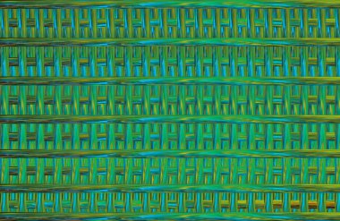 Geometrik fayanslı rengarenk deseni ve güzel renkleri olan soyut tasarım. 