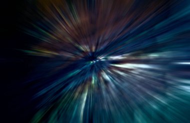 Hızlanma hareketi, ışık ve çizgiler koyu arkaplan üzerinde hızla hareket ediyor