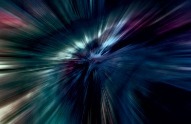 Hızlanma hareketi, ışık ve çizgiler koyu arkaplan üzerinde hızla hareket ediyor