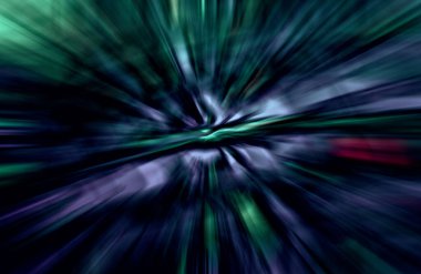 Hızlanma hareketi, ışık ve çizgiler koyu arkaplan üzerinde hızla hareket ediyor