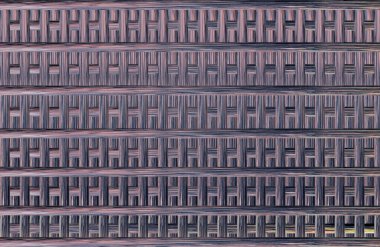 Geometrik fayanslı rengarenk deseni ve güzel renkleri olan soyut tasarım. 