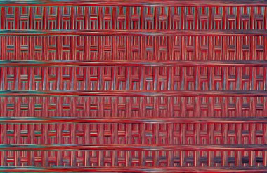 Geometrik fayanslı rengarenk deseni ve güzel renkleri olan soyut tasarım. 