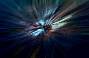 Hızlanma hareketi, ışık ve çizgiler koyu arkaplan üzerinde hızla hareket ediyor