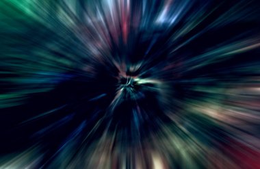 Hızlanma hareketi, ışık ve çizgiler koyu arkaplan üzerinde hızla hareket ediyor