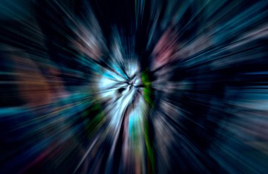 Hızlanma hareketi, ışık ve çizgiler koyu arkaplan üzerinde hızla hareket ediyor