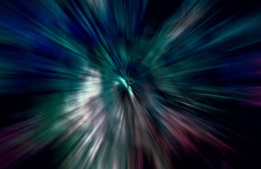 Hızlanma hareketi, ışık ve çizgiler koyu arkaplan üzerinde hızla hareket ediyor