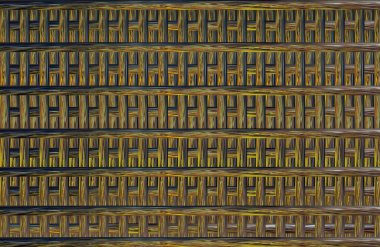 Geometrik fayanslı rengarenk deseni ve güzel renkleri olan soyut tasarım. 