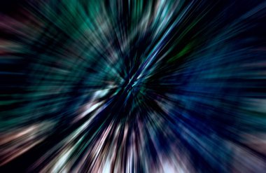 Hızlanma hareketi, ışık ve çizgiler koyu arkaplan üzerinde hızla hareket ediyor