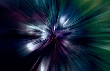 Hızlanma hareketi, ışık ve çizgiler koyu arkaplan üzerinde hızla hareket ediyor