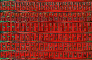 Geometrik fayanslı rengarenk deseni ve güzel renkleri olan soyut tasarım. 