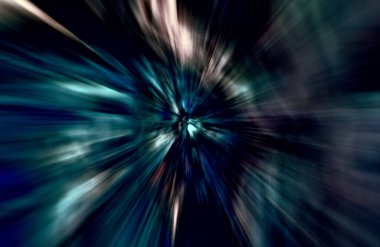 Hızlanma hareketi, ışık ve çizgiler koyu arkaplan üzerinde hızla hareket ediyor